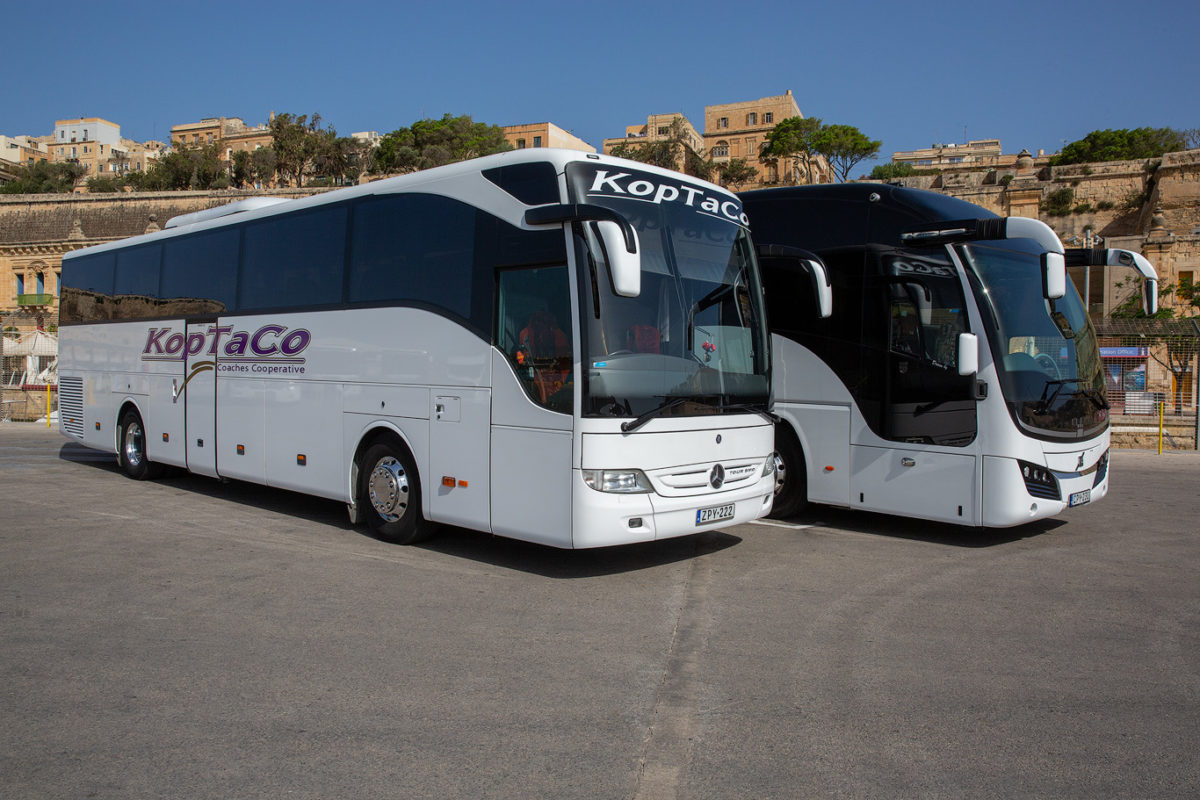 koptaco transport bus company malta 53 seater executive