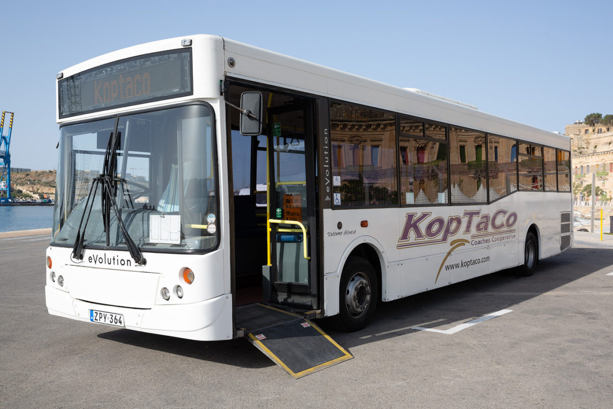koptaco bus transportation malta gozo weelchair accessible