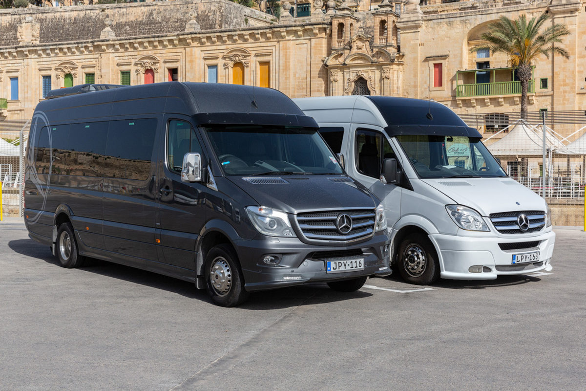 koptaco hire coaches bus minibus 18 seater service malta