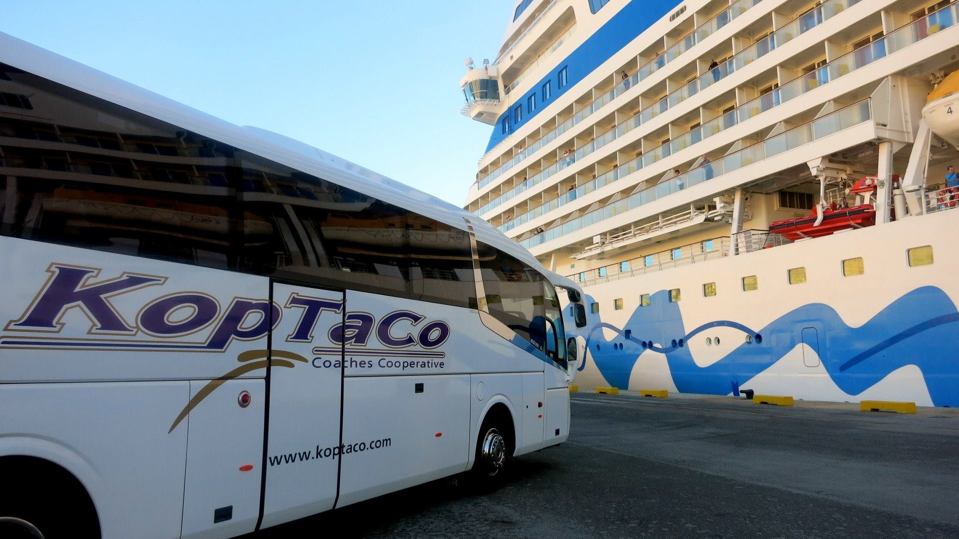 koptaco cruise liner hire bus transfers tours