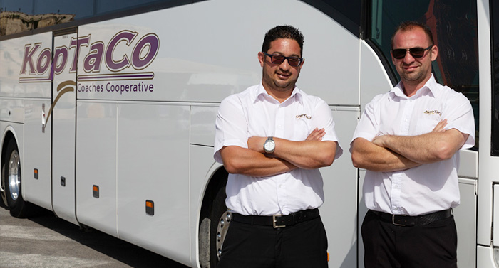 koptaco driver bus malta transport transfer airport