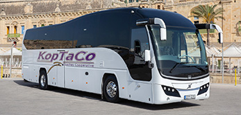 koptaco bus point to point transportation services malta airport